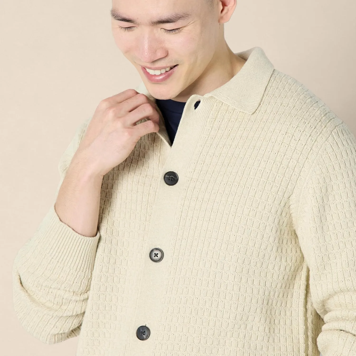 Amazon Essentials Men's Relaxed-Fit Collared Cardigan Sweater