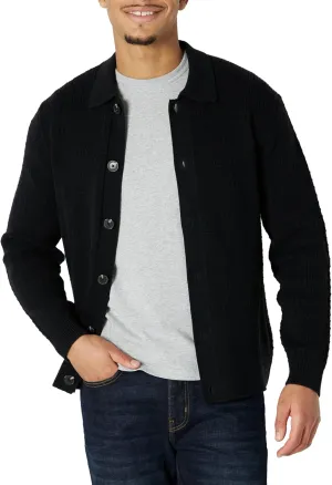 Amazon Essentials Men's Relaxed-Fit Collared Cardigan Sweater