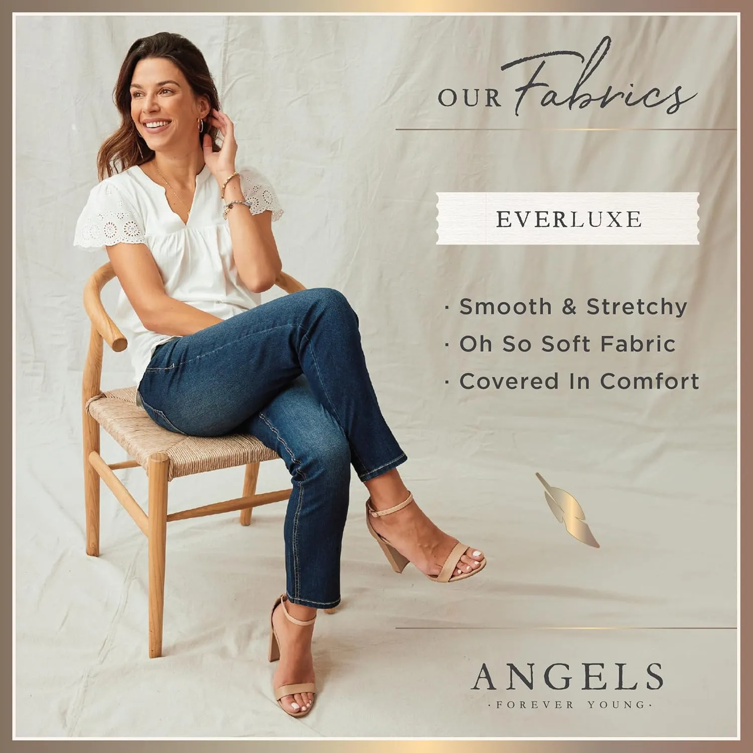 Angels Forever Young Women's Signature Straight Crop Jeans
