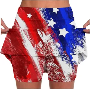 Athletic Skorts for Woman Cute Running Mini Skirt Tummy Control High Waisted Tennis Skirts with Shorts Casual Yoga Skort