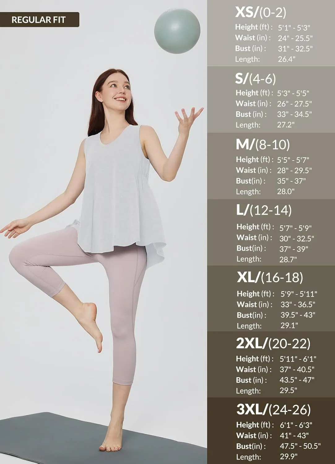 baleaf Women's Flowy Tank Tops V-Neck Tunic Sleeveless Workout Long Loose Fit Camis Yoga T-Shirts Cute Tee for Casual Summer