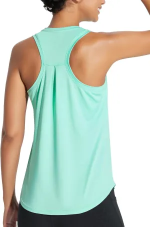 baleaf Women's Workout Tank Tops Athletic Yoga Top Racerback Sleeveless Running Shirts Quick Dry Gym Outdoor UPF50 