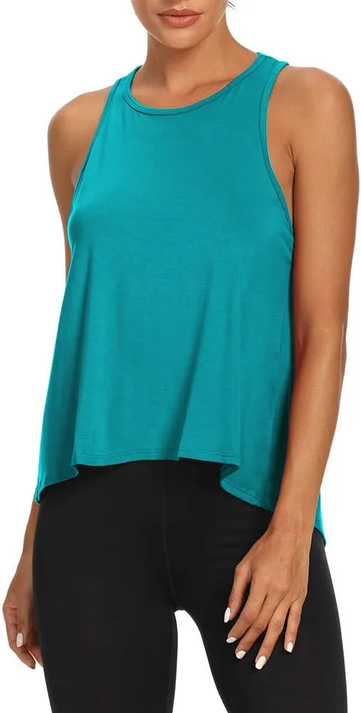 Bestisun Backless Workout Yoga Shirts Tie Back Sports Tank Athletic Tops for Women