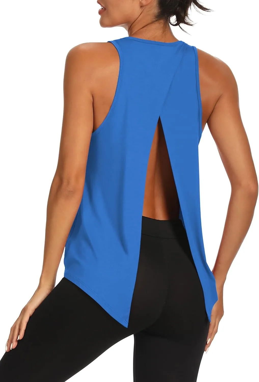 Bestisun Backless Workout Yoga Shirts Tie Back Sports Tank Athletic Tops for Women
