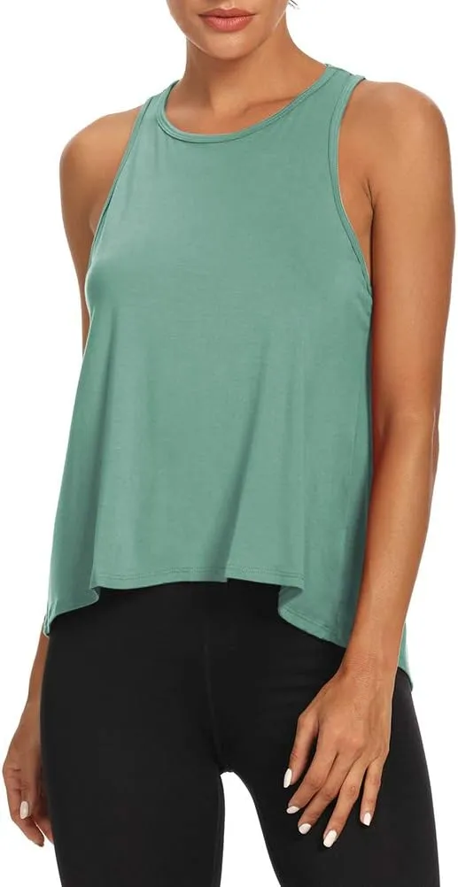 Bestisun Backless Workout Yoga Shirts Tie Back Sports Tank Athletic Tops for Women