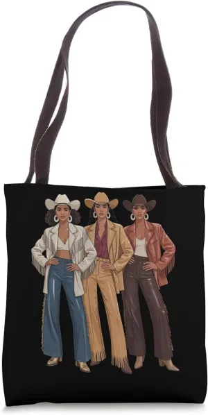 Black Rodeo Western Melanin History Juneteenth Black Cowgirl Tote Bag