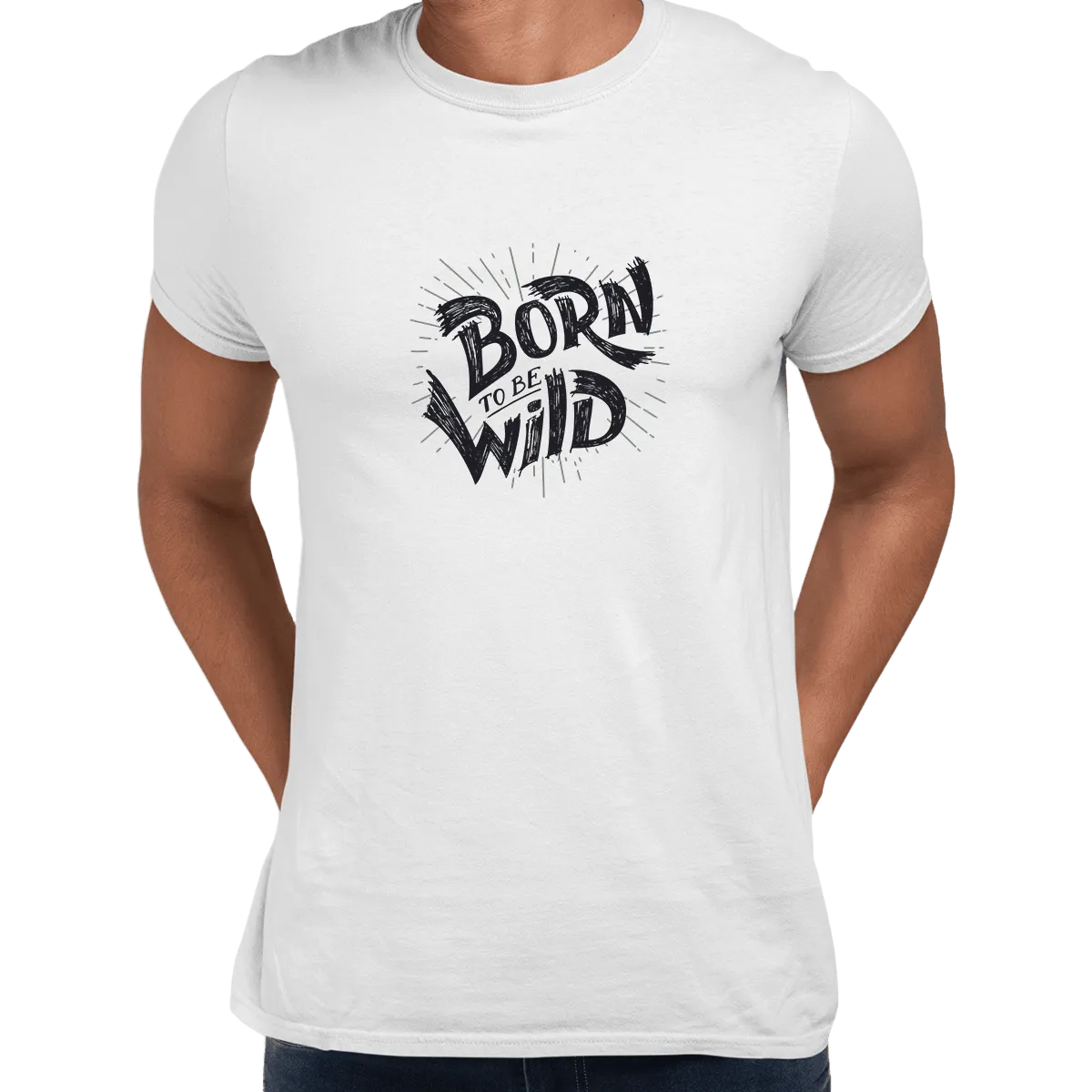 Born to Be Wild Harley Davidson Quote Biking Typographygraphy T-shirt