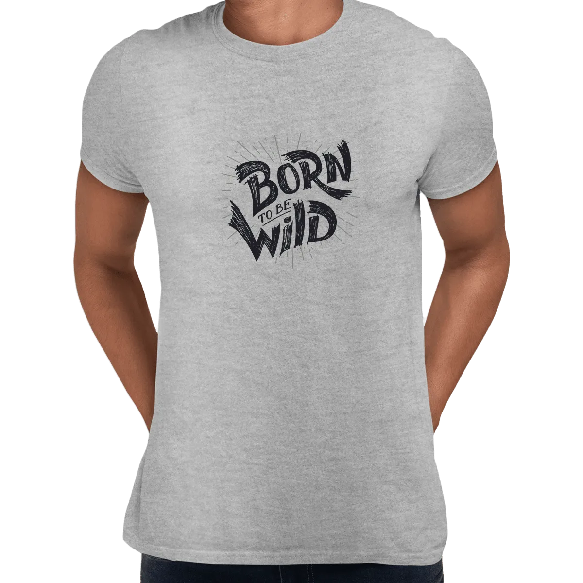 Born to Be Wild Harley Davidson Quote Biking Typographygraphy T-shirt