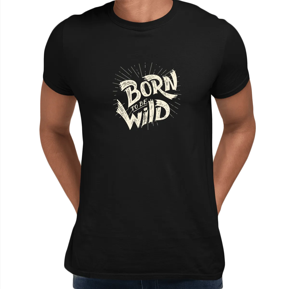 Born to Be Wild Harley Davidson Quote Biking Typographygraphy T-shirt