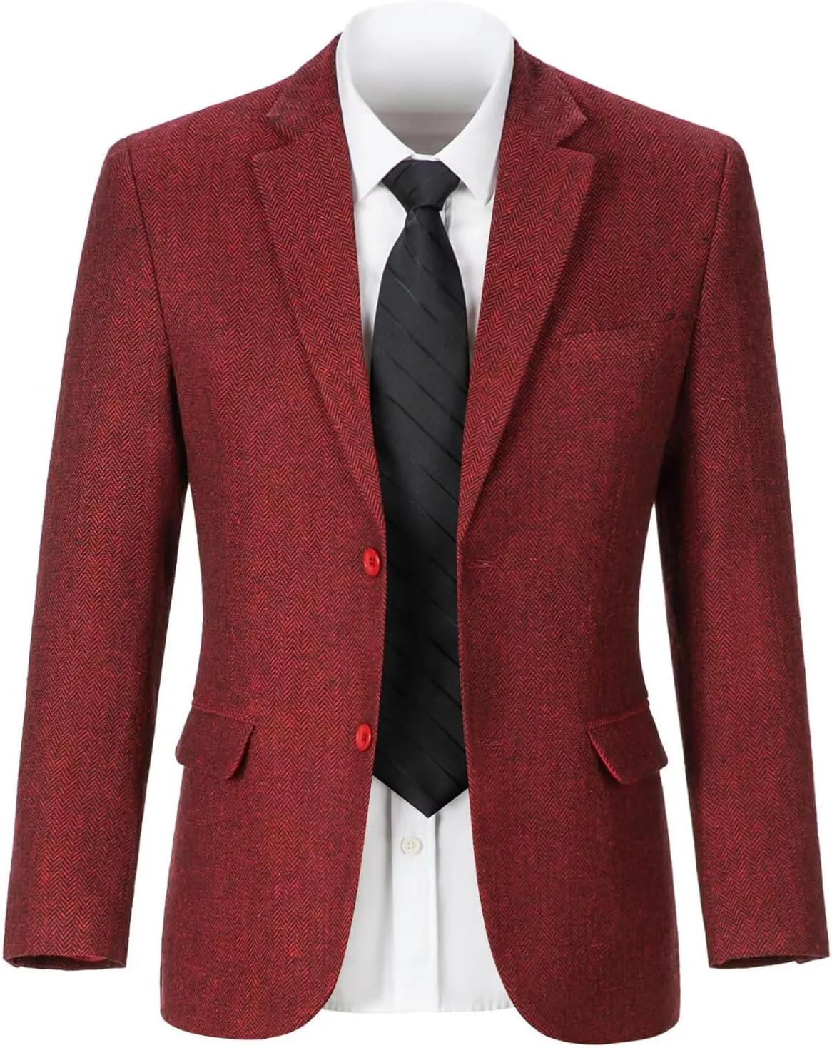 Boys Suit Blazer Tweed Herringbone Jacket Boy Sport Coats Slim Fit Retro Tuxedo Stylish Wedding Party Prom Homecoming