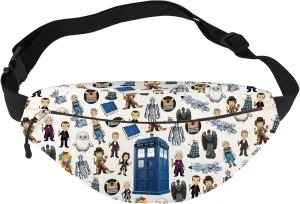 BWWKTOP Dr Who Fanny Pack William & Patrick Doctor Series Fans Gift Police Box Waist Bag Time Lord Merch (Dr Who -WB)