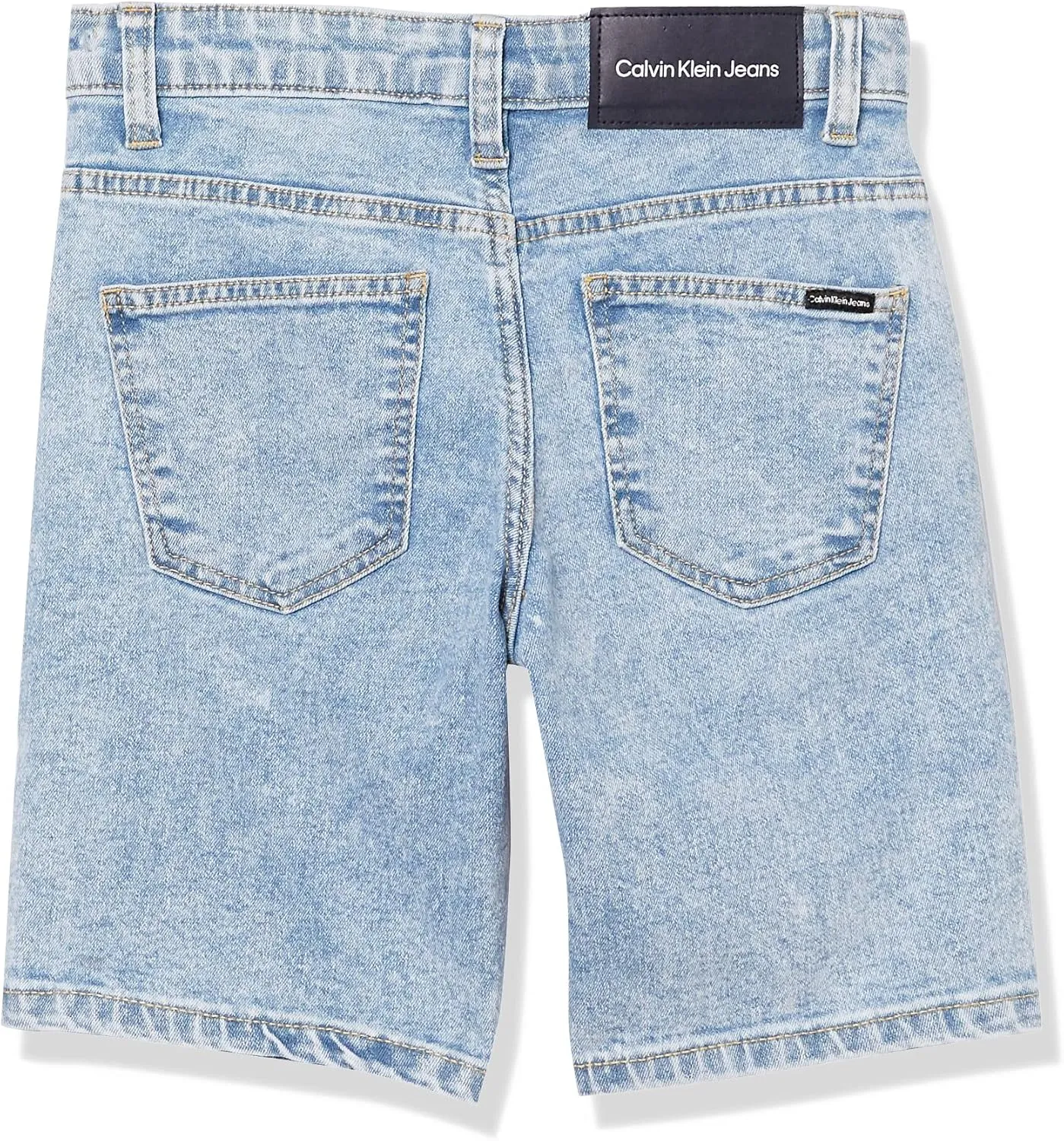 Calvin Klein Boys' Relaxed Fit Denim Shorts, 5-Pocket Style, Zipper Fly & Button Closure