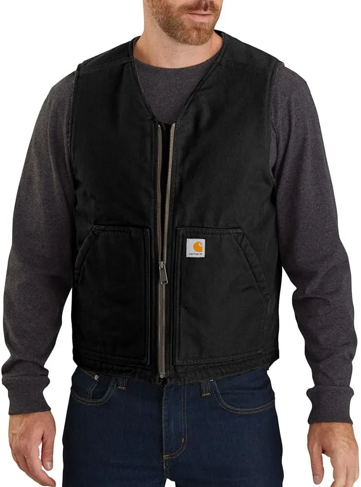 Carhartt Men's Relaxed Fit Washed Duck SherpaLined Vest
