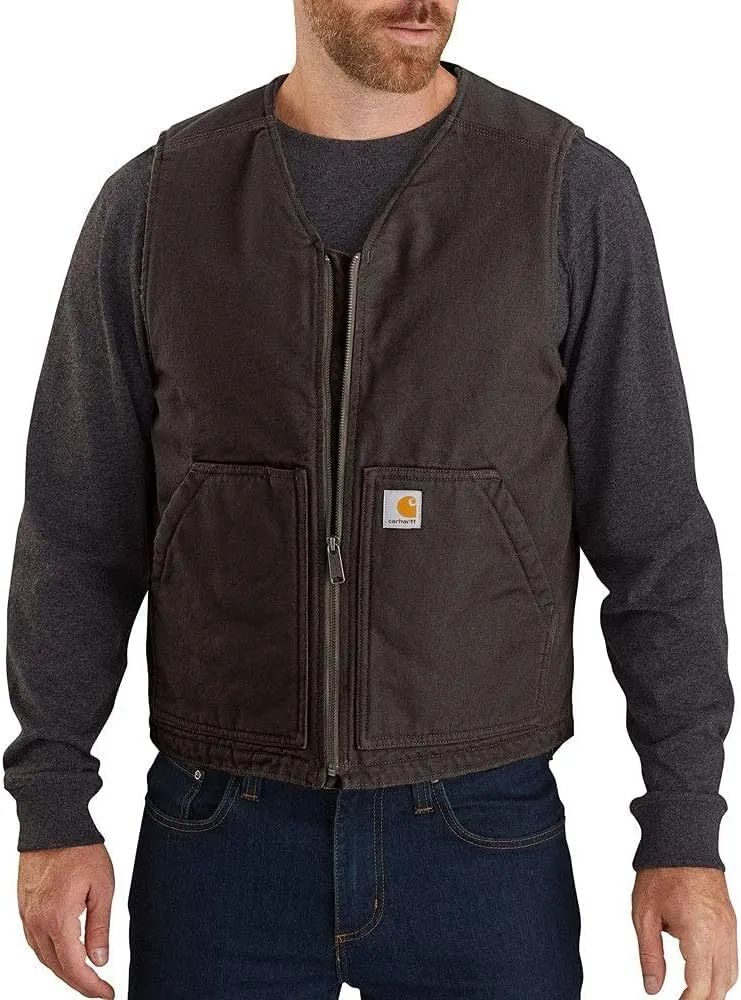 Carhartt Men's Relaxed Fit Washed Duck SherpaLined Vest