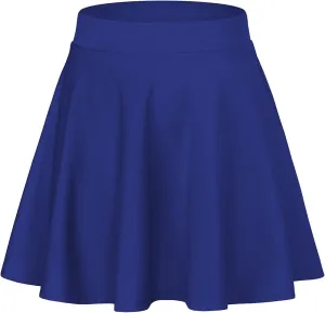 Century Star Women's Stretchy Flared Pleated Skater Skirt Tennis School Uniforms A Line Mini Short Skirt