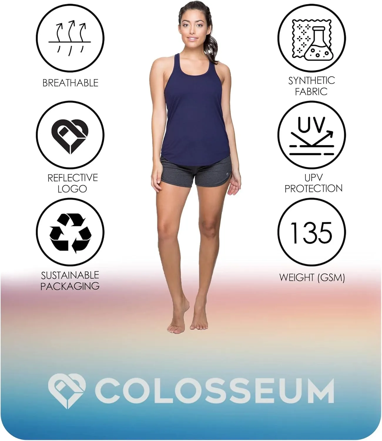 COLOSSEUM Active Women's Mila Relaxed Fit Racerback Tank