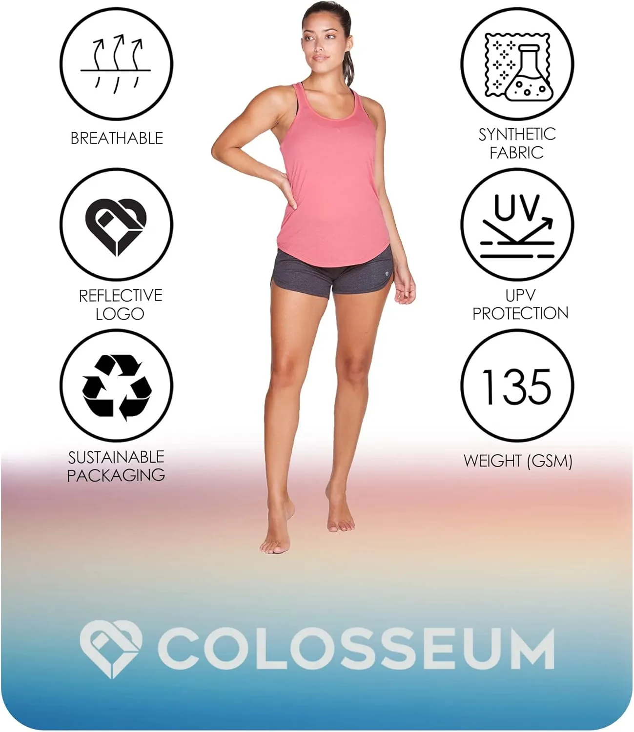 COLOSSEUM Active Women's Mila Relaxed Fit Racerback Tank