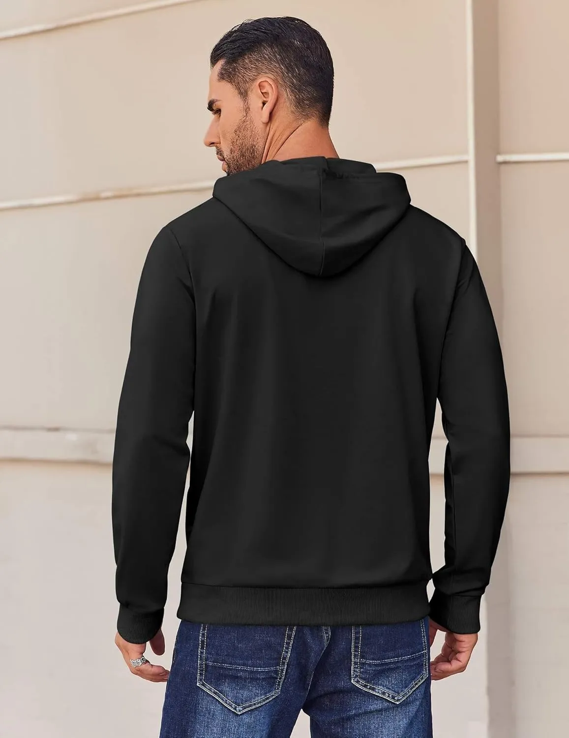 COOFANDY Mens Hoodies Pullover Long Sleeve Casual Fashion Sweatshirts Drawstring Gym Hooded Shirt with Kanga Pocket