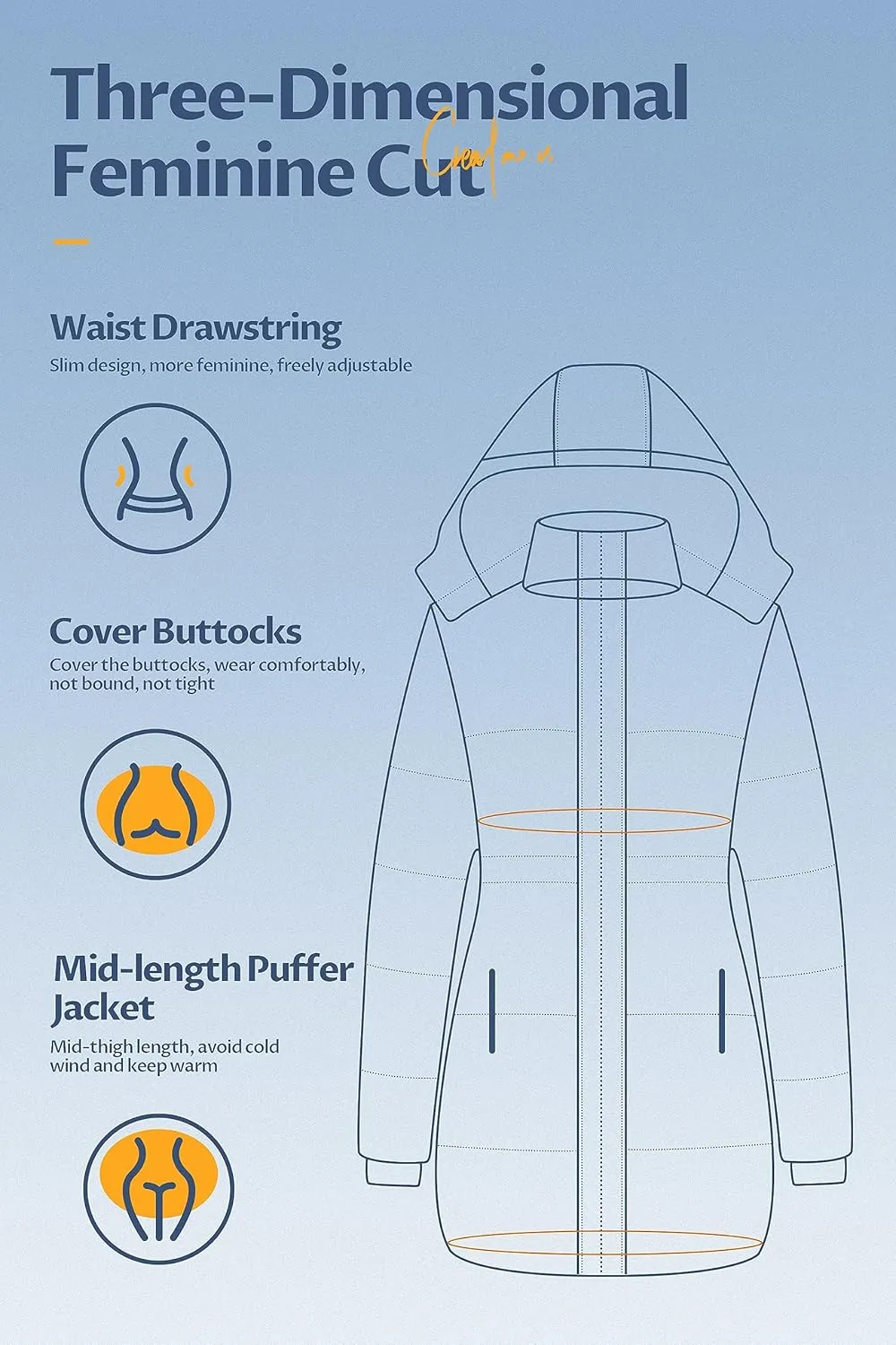 CREATMO US Women's Thicken Sherpa Winter Coat Puffy Warm Snow Jacket With Removable Hood