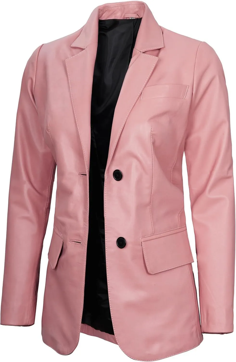 Decrum Leather Blazer Women - Real Lambskin Casual Womens Leather Jackets