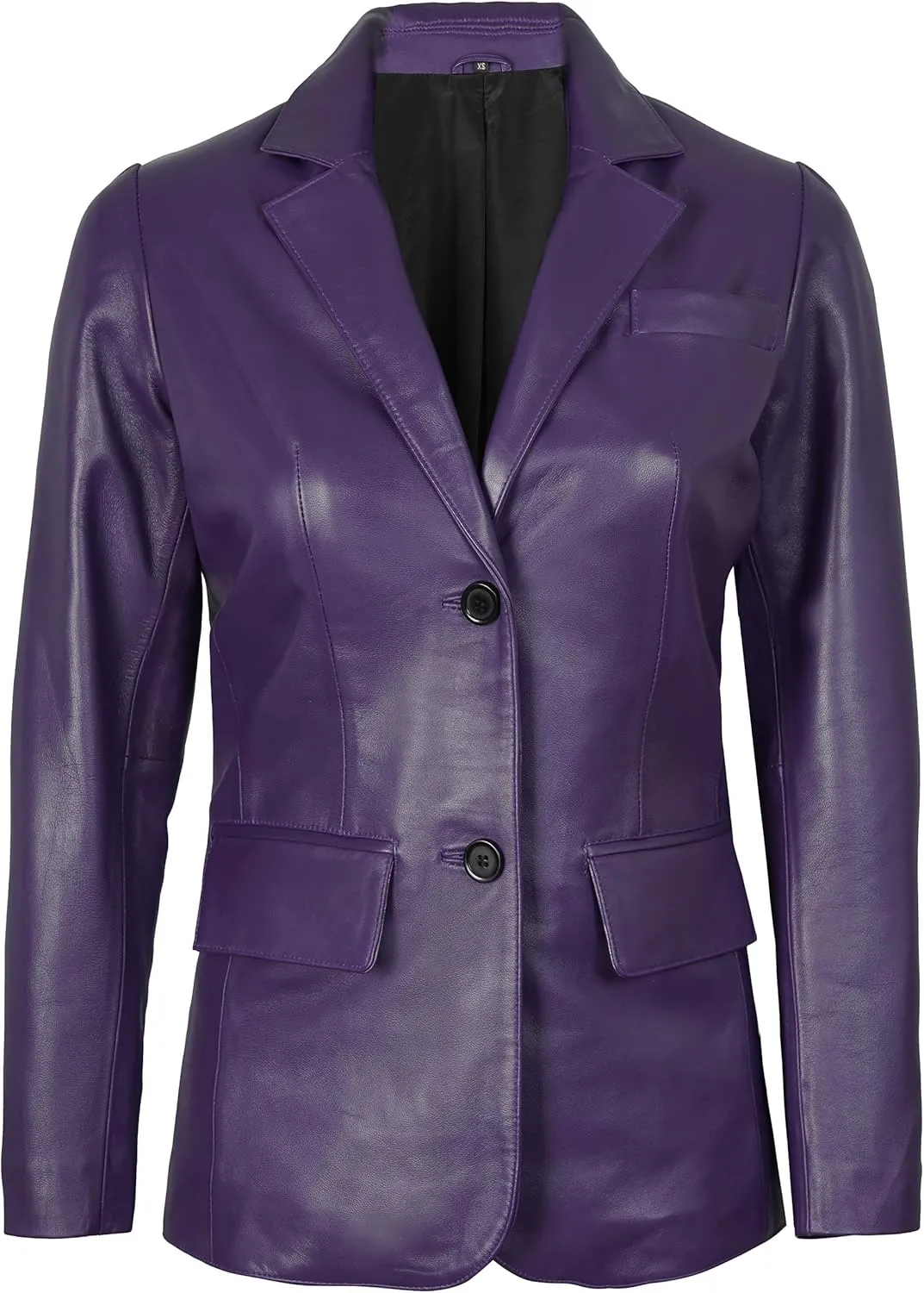 Decrum Leather Blazer Women - Real Lambskin Casual Womens Leather Jackets