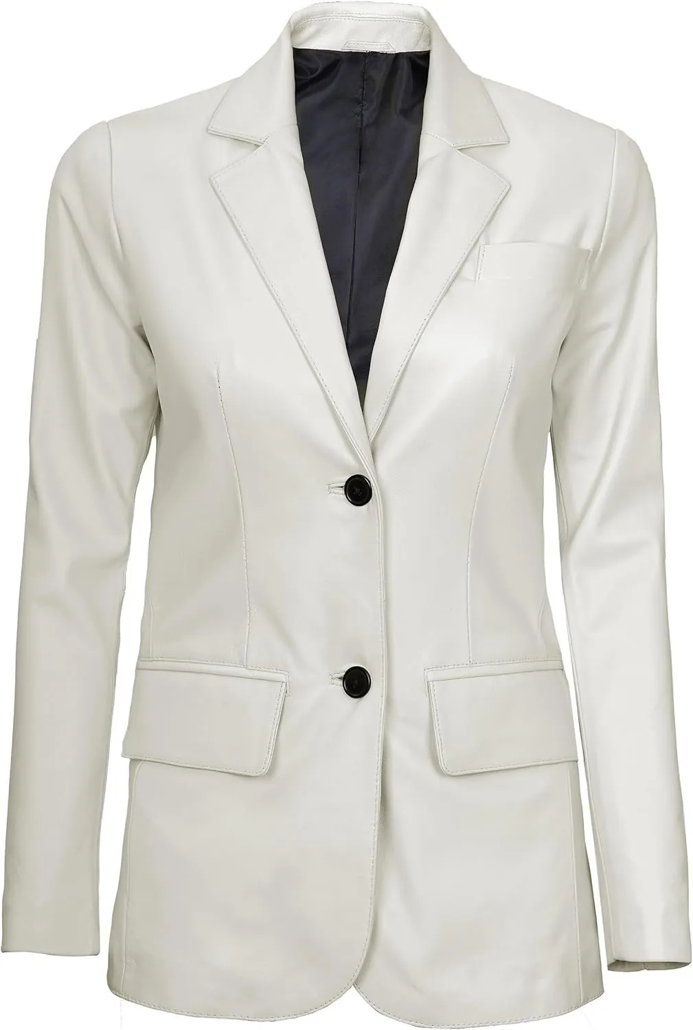 Decrum Leather Blazer Women - Real Lambskin Casual Womens Leather Jackets