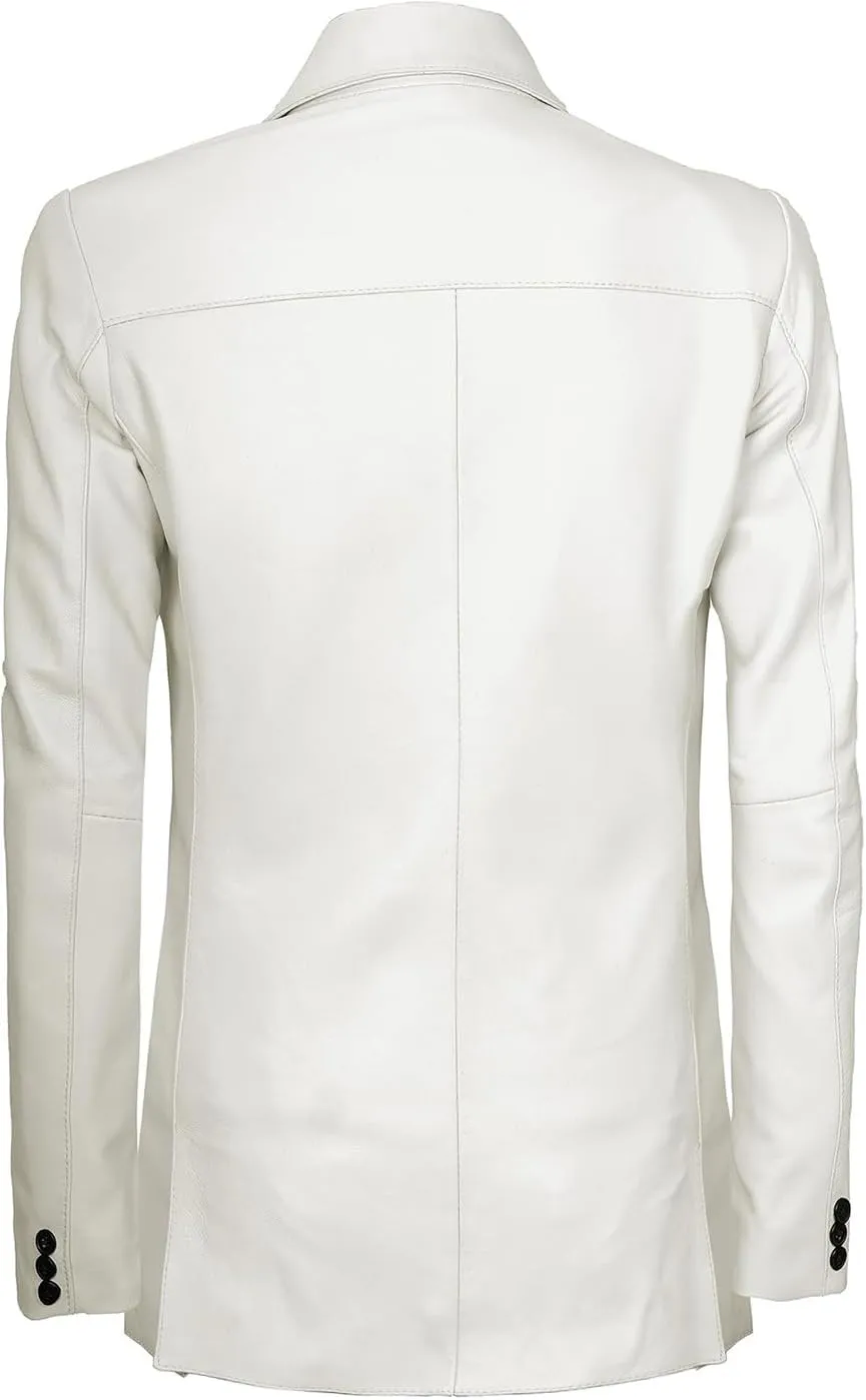 Decrum Leather Blazer Women - Real Lambskin Casual Womens Leather Jackets