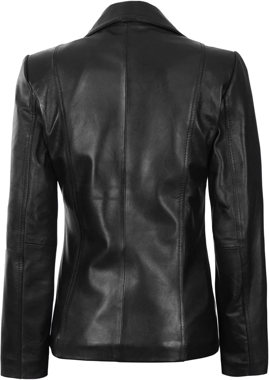Decrum Women Leather Blazer - Casual Stylish Leather Jackets for Women