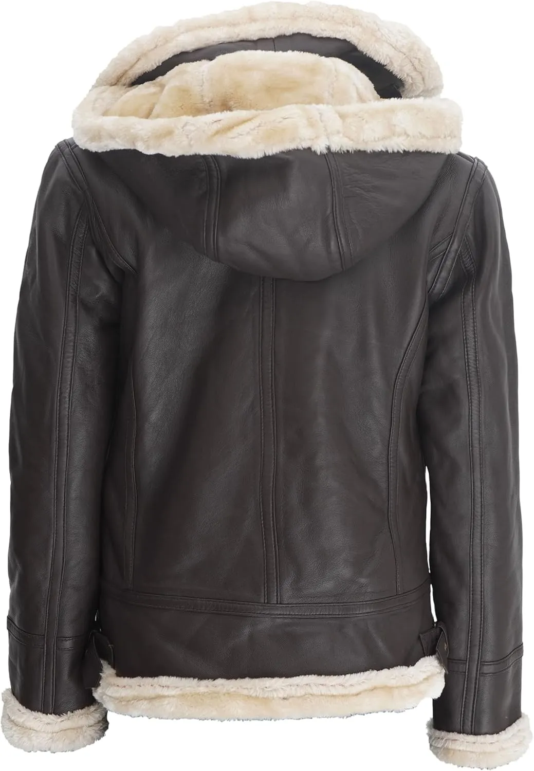Decrum Women Leather Jacket - Stylish Shearling Leather Jackets For Women
