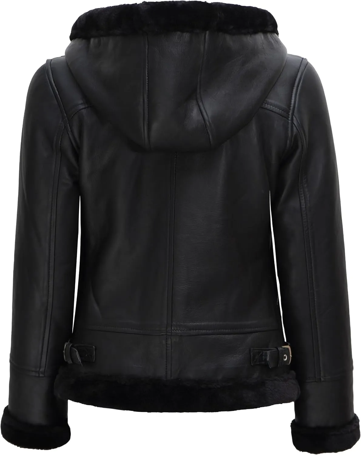 Decrum Women Leather Jacket - Stylish Shearling Leather Jackets For Women