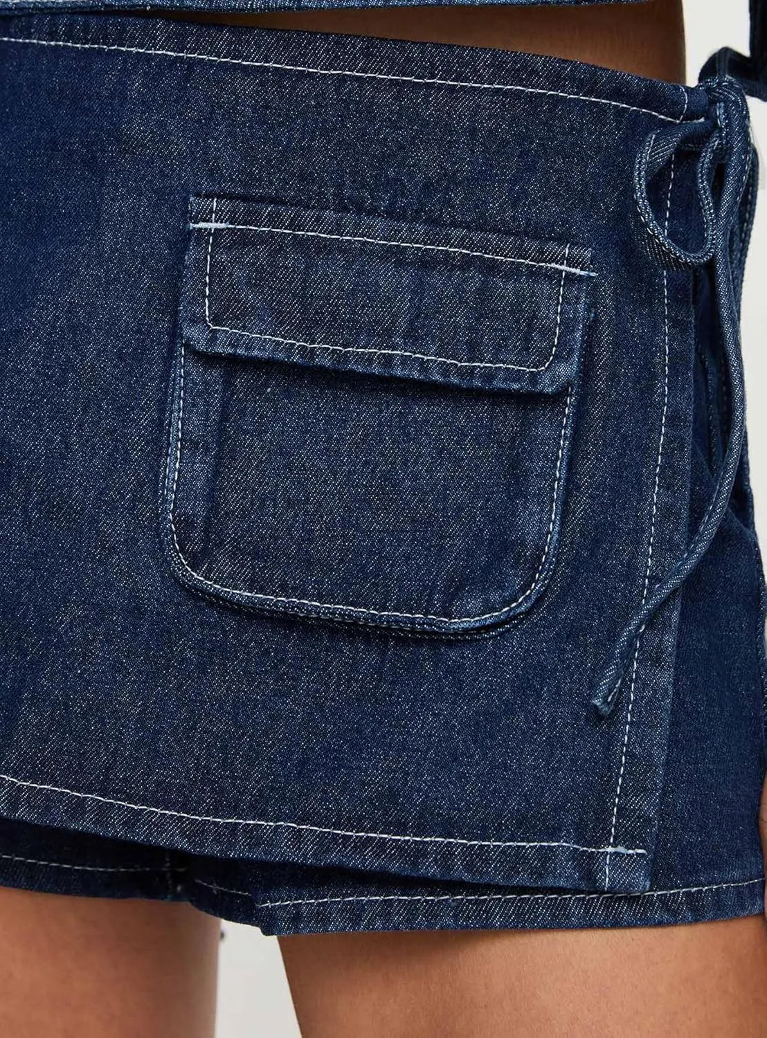 Denim Skorts for Women Cargo Jean Skort Low Rise Shorts Mini Skirt Country Concert Wear