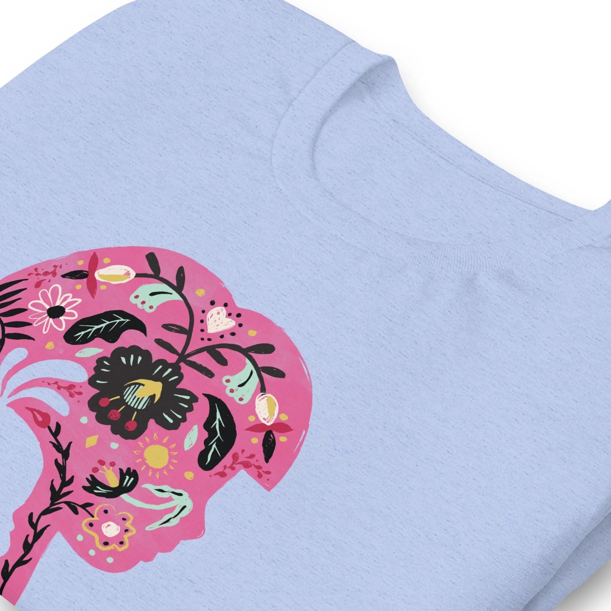 Dora the Explorer Floral Design Adult Short Sleeve T-Shirt