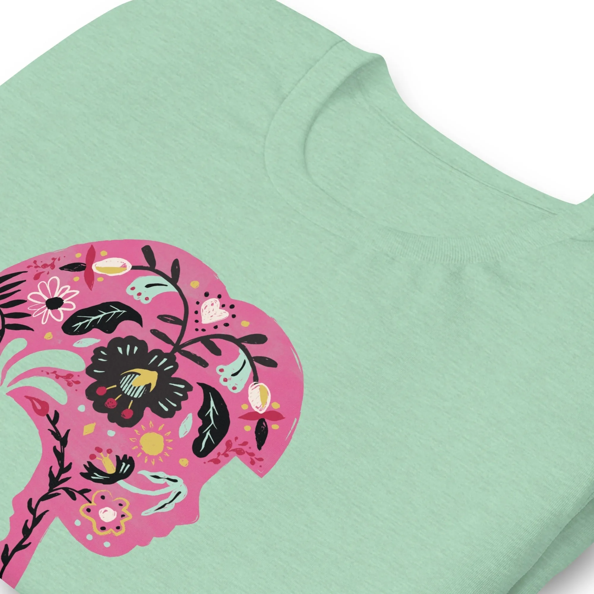 Dora the Explorer Floral Design Adult Short Sleeve T-Shirt