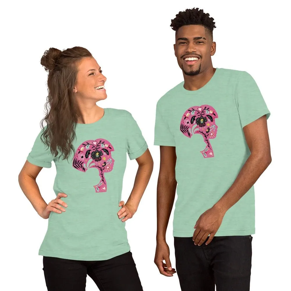 Dora the Explorer Floral Design Adult Short Sleeve T-Shirt