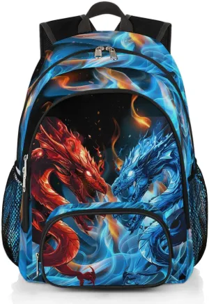 Dragon Backpack for Boys, School Boys Backpack for Kids Children Teens Preschool Elementary Kindergarten Bookbags School Bags 14 inch Laptop Backpacks Casual Travel Hiking Gym Back Pack
