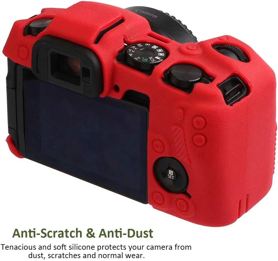 Easy Hood Camera Case Compatible with Canon EOS RP Mirrorless Digital Camera, Anti-Scratch Soft Silicone Rubber Texture Surface Housing Case Shell Protective Cover Skin Protector (Red)