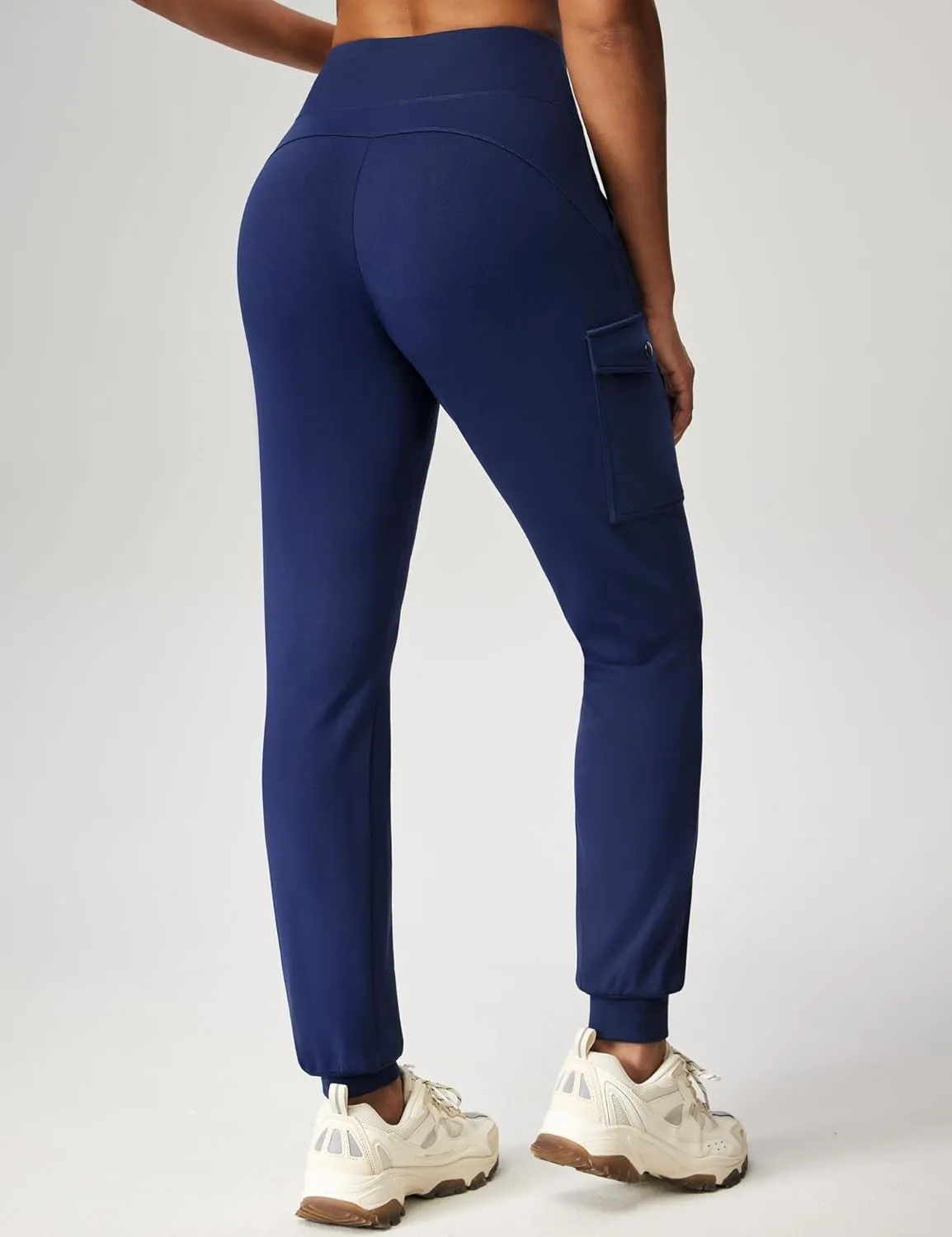Ewedoos Fleece Lined Joggers Women Water Resistant Thermal Sweatpants High Waisted Hiking Cargo Pants with Pockets