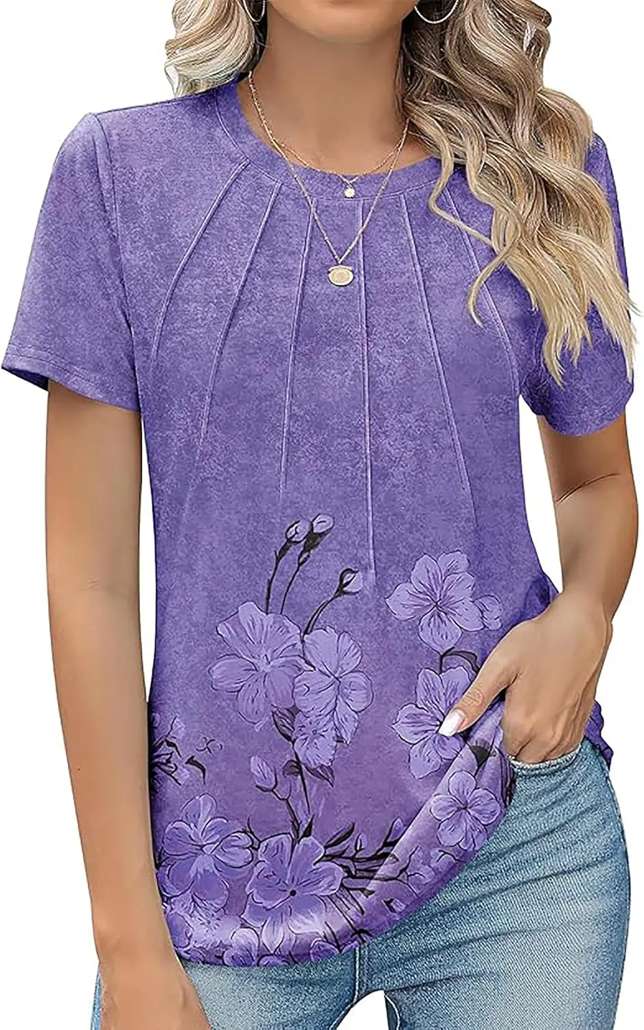 Floral Plants T Shirt for Women Wildflower Graphic Tees Plant Lover Shirts Short Sleeve Casual Basic Tops