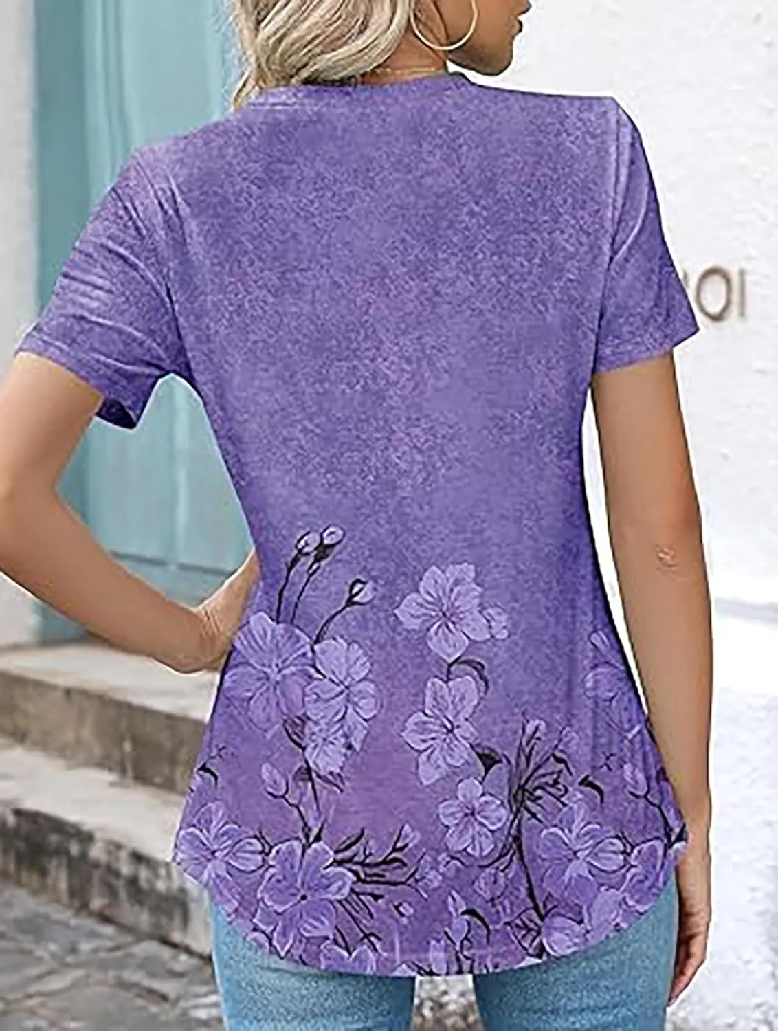 Floral Plants T Shirt for Women Wildflower Graphic Tees Plant Lover Shirts Short Sleeve Casual Basic Tops