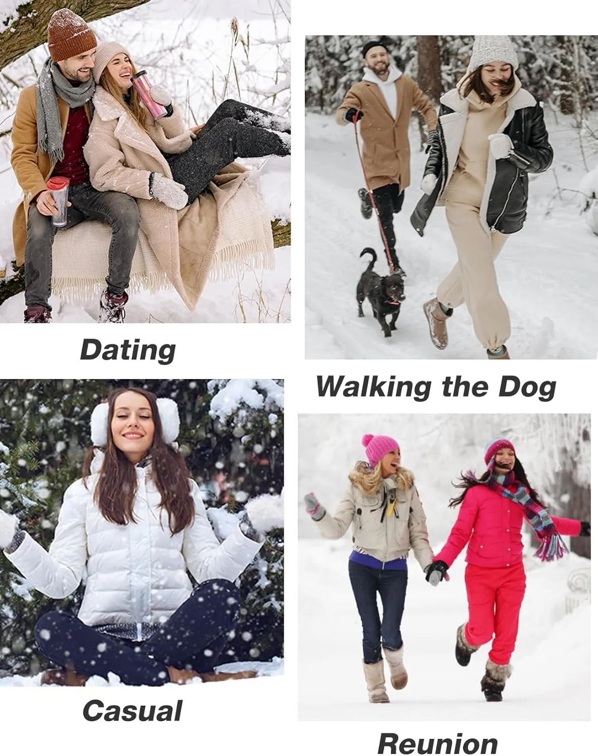 Flygo Women's Winter Warm Fleece Joggers Pants Sherpa Lined Athletic Active Sweatpants
