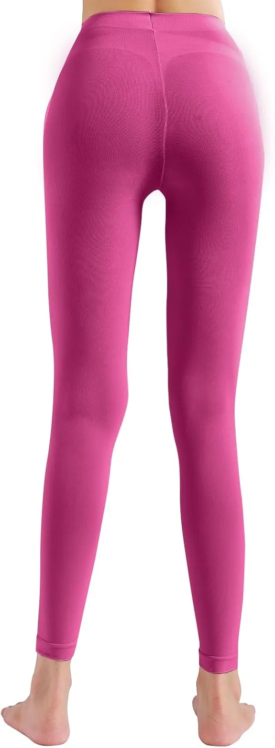 Footless Tights for Women Women's Soft Full Length Leggings Light and Breathable High Waist Tight Pants