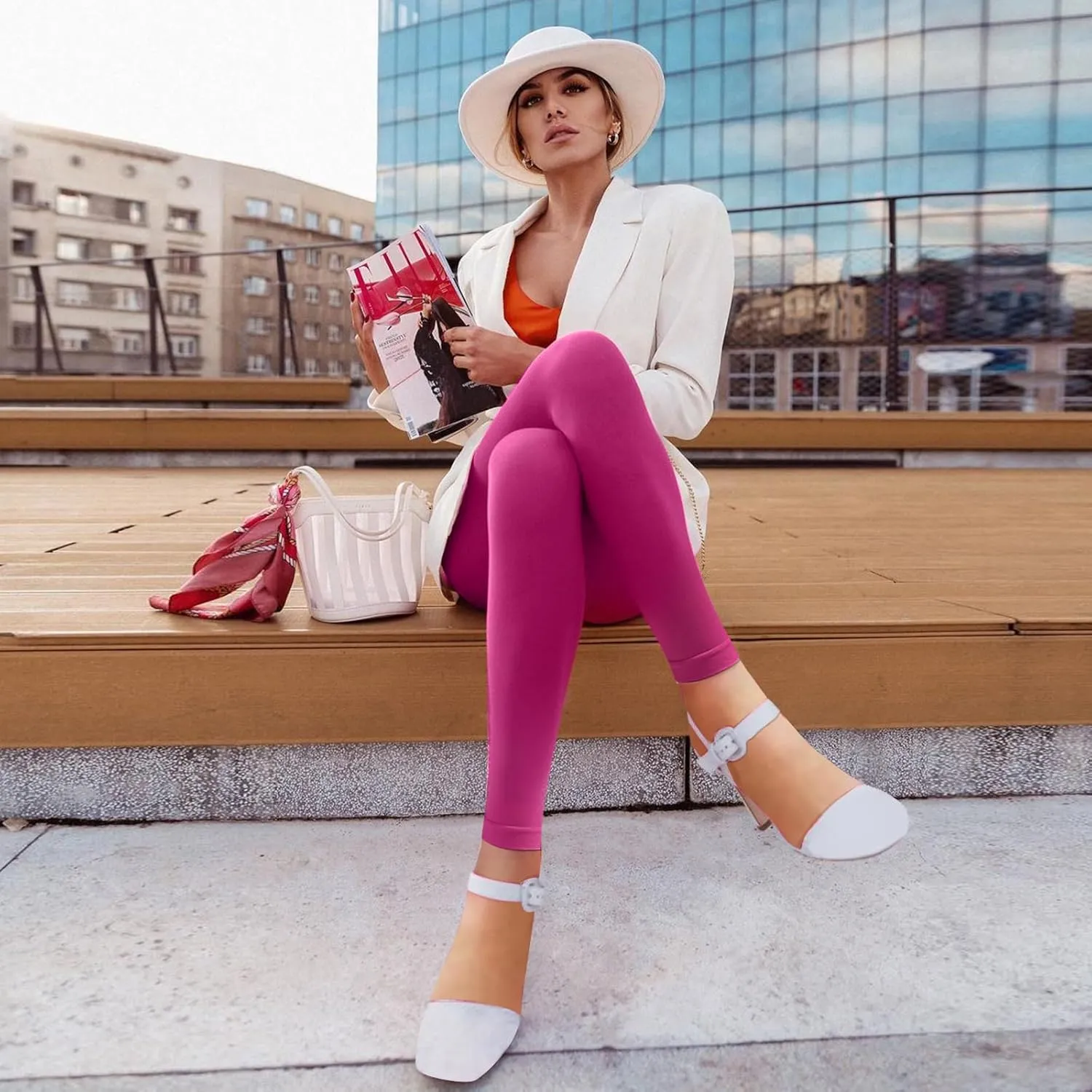 Footless Tights for Women Women's Soft Full Length Leggings Light and Breathable High Waist Tight Pants