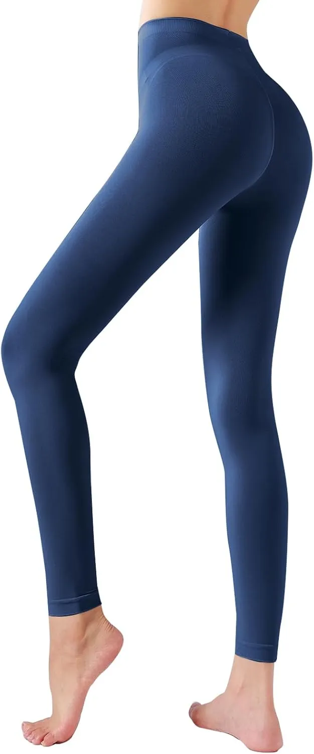 Footless Tights for Women Women's Soft Full Length Leggings Light and Breathable High Waist Tight Pants
