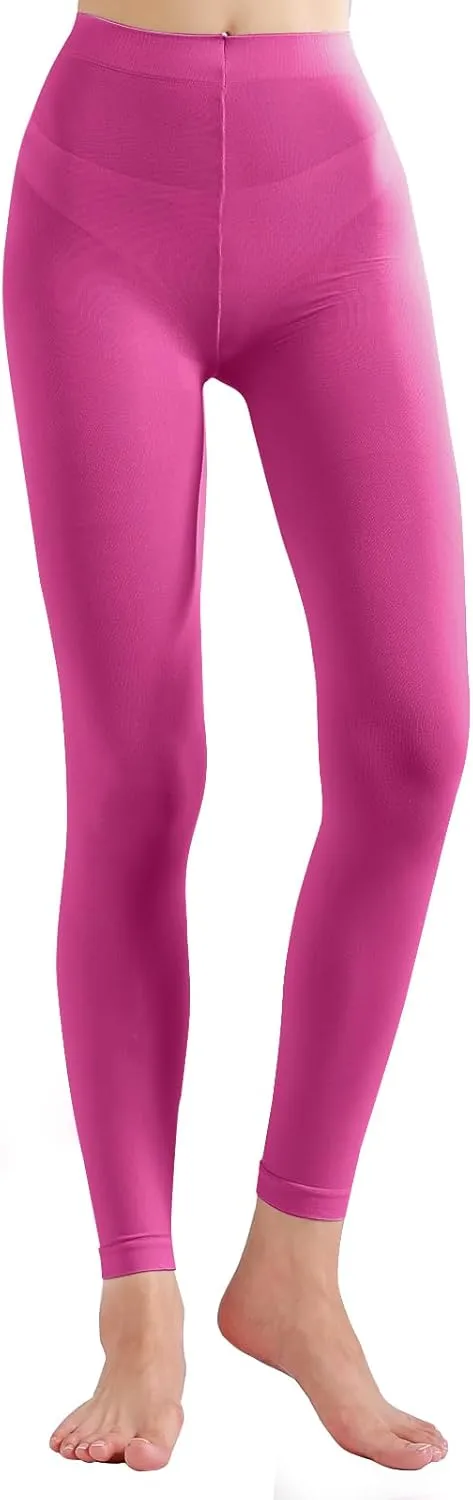 Footless Tights for Women Women's Soft Full Length Leggings Light and Breathable High Waist Tight Pants