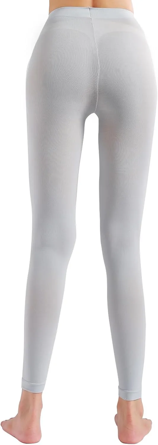 Footless Tights for Women Women's Soft Full Length Leggings Light and Breathable High Waist Tight Pants