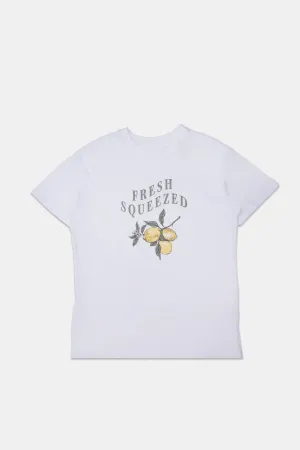 Fresh Squeezed Lemons Graphic Boyfriend Tee