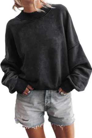 Fronage Women's Crewneck Batwing Long Sleeve Sweatshirt 2023 Fall Oversized Pullover Loose Fit Hoodie Tops