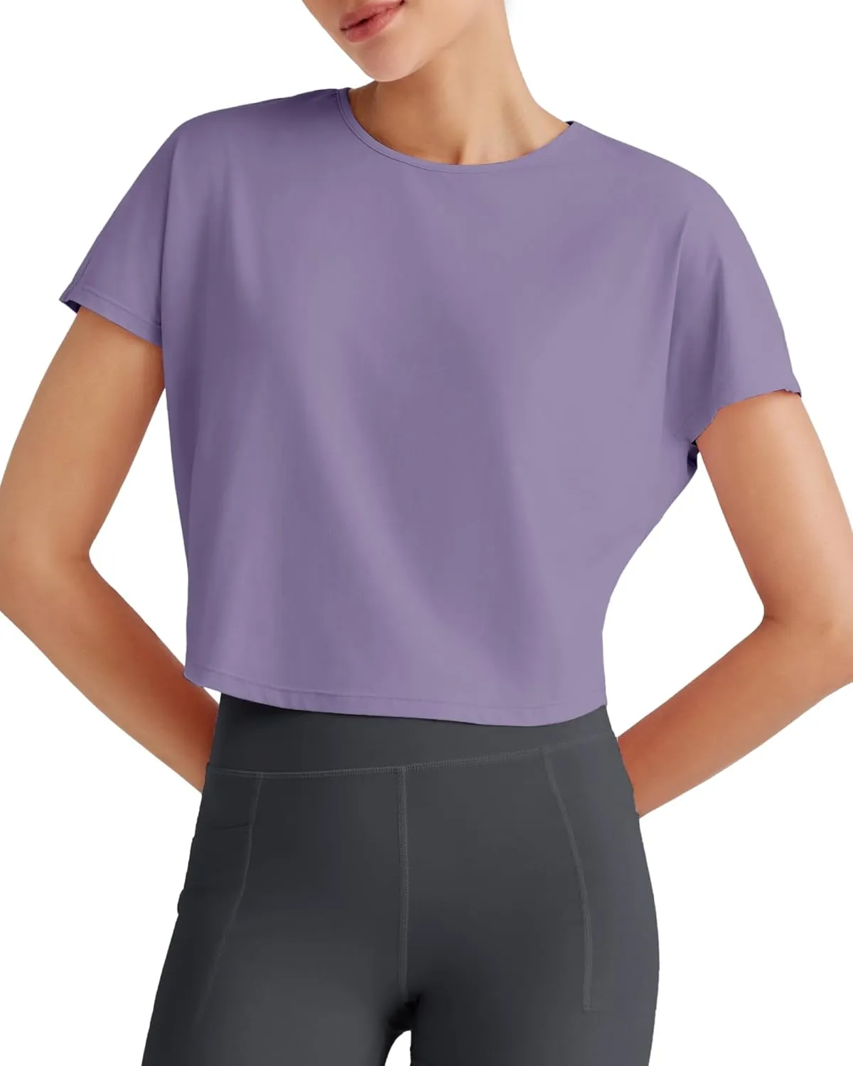G4Free Lightbreeze Womens Workout Tops Batwing Sleeve Tees Loose Fit Athletic Gym Shirts Basic Yoga Tshirts Casual Summer