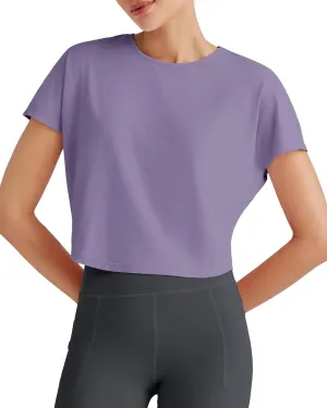 G4Free Lightbreeze Womens Workout Tops Batwing Sleeve Tees Loose Fit Athletic Gym Shirts Basic Yoga Tshirts Casual Summer