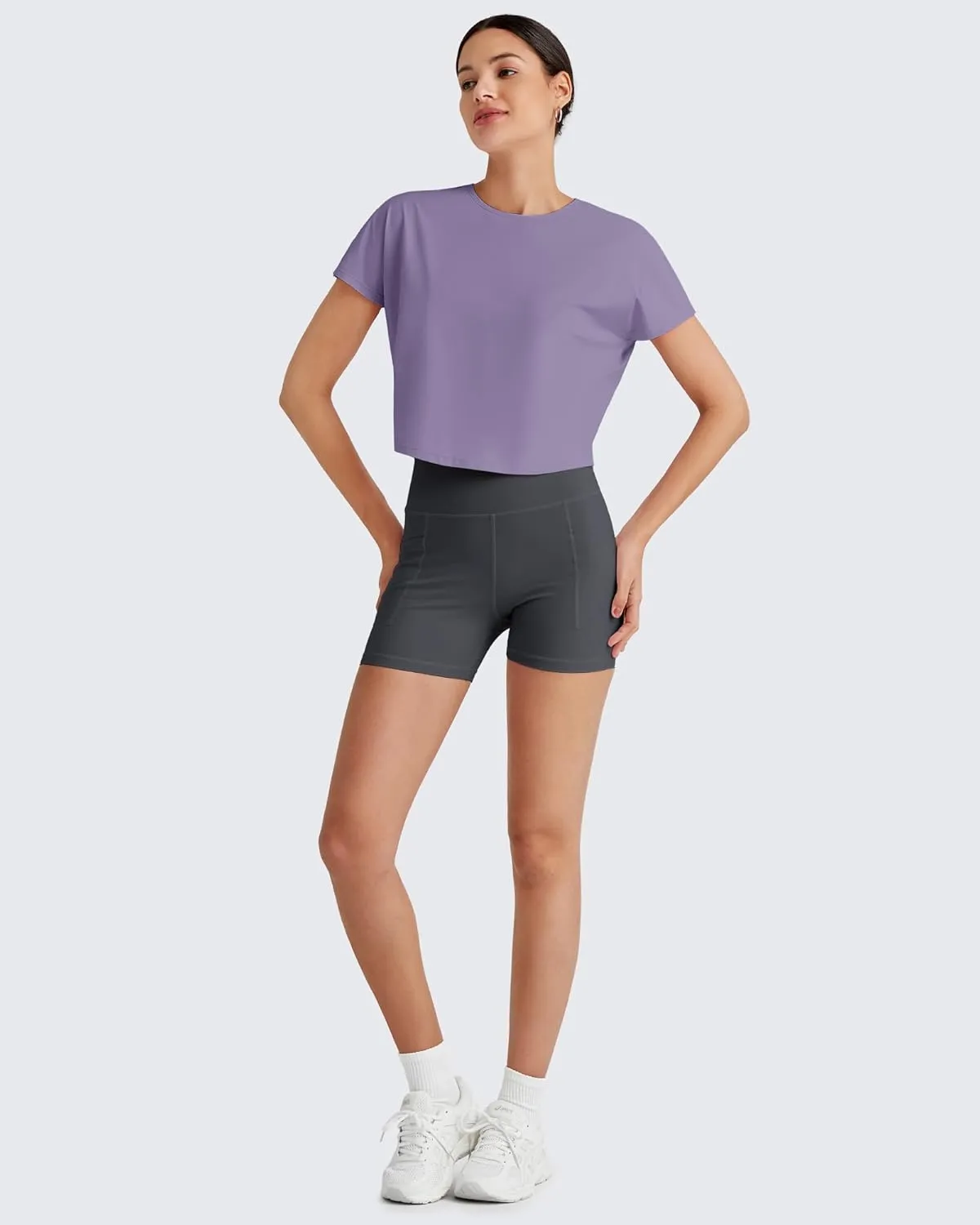 G4Free Lightbreeze Womens Workout Tops Batwing Sleeve Tees Loose Fit Athletic Gym Shirts Basic Yoga Tshirts Casual Summer